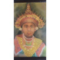 Indonesische school, Mooie man, achter glas